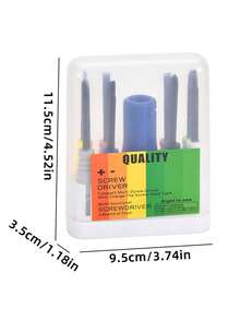 Double-Headed Screwdriver Set Industrial-Level Cross, Slot, And Asymmetric Screwdriver Bits With Hardened Conical Recess And Small Screwdriver - Multicolor - View 6