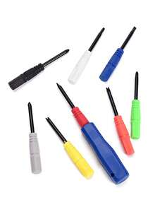 Double-Headed Screwdriver Set Industrial-Level Cross, Slot, And Asymmetric Screwdriver Bits With Hardened Conical Recess And Small Screwdriver - Multicolor - View 7