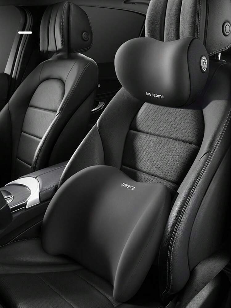 1 pieza reposacabezas para auto, almohada para el cuello para el asiento del conductor, almohada de soporte lumbar para el asiento del auto - Rosa - Añade 11