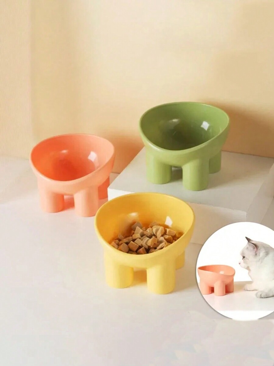 1PC Elevated Cat Bowls Neck Protection Plastic Raised Cat Bowl 15