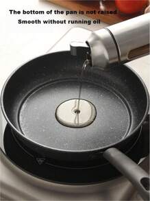 1 件不粘煎锅套装，花岗岩涂层不粘锅，适用于牛排、鸡蛋、煎饼，适用于电磁炉、燃气炉、电炉灶 - 包括木铲和清洁布海鲜煮 - 黑色 - 查看 6