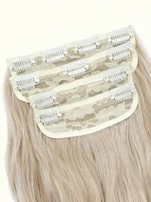 20inch Hair Extensions Clip In, 4PCS Wavy Hair Extension, Sandy Blonde Highlights Hair Extensions For Women - Gold - View 4