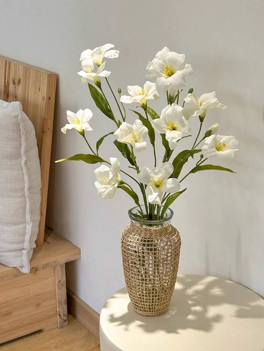 1pc / 2pcs Living Room Artificial Flower Bouquet False Flower Morning Glory Flower High Branch Flower Arrangement Decoration, Valentine Day, Gift Gifts Birthday Graduation