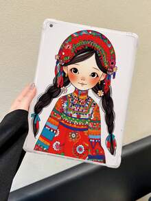 Ốp lưng bảo vệ họa tiết hoạt hình màu đỏ tương thích với iPad Pro 11 inch, Air 5/4, 10,9 inch, iPad 10.2 mới, Máy tính bảng Mini 6/5, Thiết kế đơn giản, Chống sốc/Chống uốn cong - Nhiều màu - Xem 4