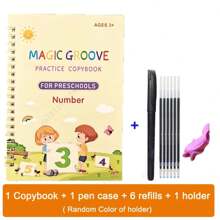 KIBEDI Libros de ejercicios de escritura Surco mágico inglés, libro de caligrafía para niños con letras, números, alfabeto. Regalo para escuela, estudiante, papelería, útiles escolares, aprender inglés, escritura en inglés, regalo para niños, libro de números, papelería escolar, práctica de caligrafía, aprender números, juguetes para niños, libro escolar, juguetes para niñas, libro de trazado, escritura para niños pequeños, libro de colorear por números, alfabeto, libro de colorear por número, libros para niños