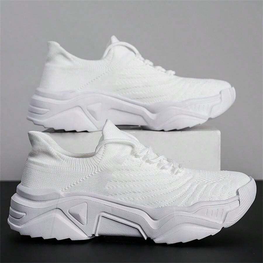 VBEDKDEB Damen Sneaker Slip On - Bequeme Laufschuhe Mit Dicker Sohle Für Freizeit