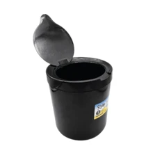 Bathroom Trash Bin - 黑色 - 查看 4