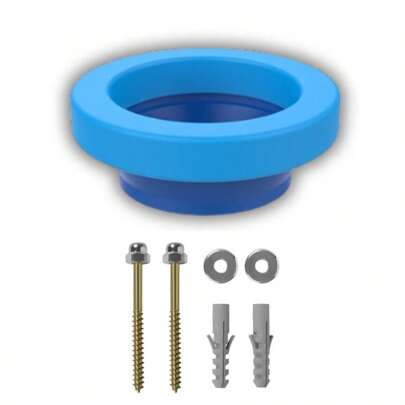 Anel De Vedação Com Guia + 02 Parafuso Castelo B10 Kit Anel Para vaso sanitario anel de vedação pra vaso bolsa de vedação para vaso bolsa com guia