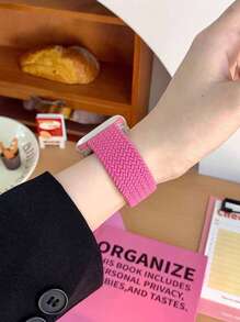 1 Stück bequetes elastisches Nylongeflecht Uhrenarmband kompatibel mit Ultra/SE/Serie 10/9/8/7/6/5/4/3/2/1, 45/49/38/40/41/42/44/46mm
