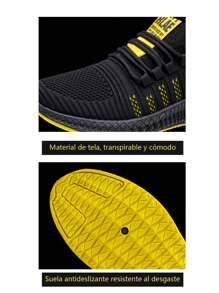 Tenis Zapatos Flexi Hombre Casual Malla Ligera, Zapatos De Mujer Bajos Plataforma Cómodas Y Suaves, Zapatillas  Con Tacon Bajo Antideslizantes Para Hombres Como Para Mujer,   outfit con Short Hombre Casual Primavera - Naranja - Ver 5