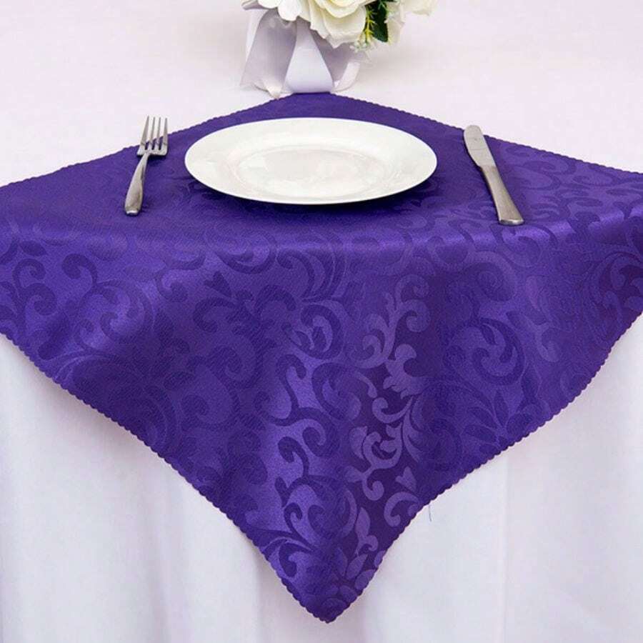 Hotel Wedding Banquet Jacquard Double Hook Napkin 48x48cm Floral