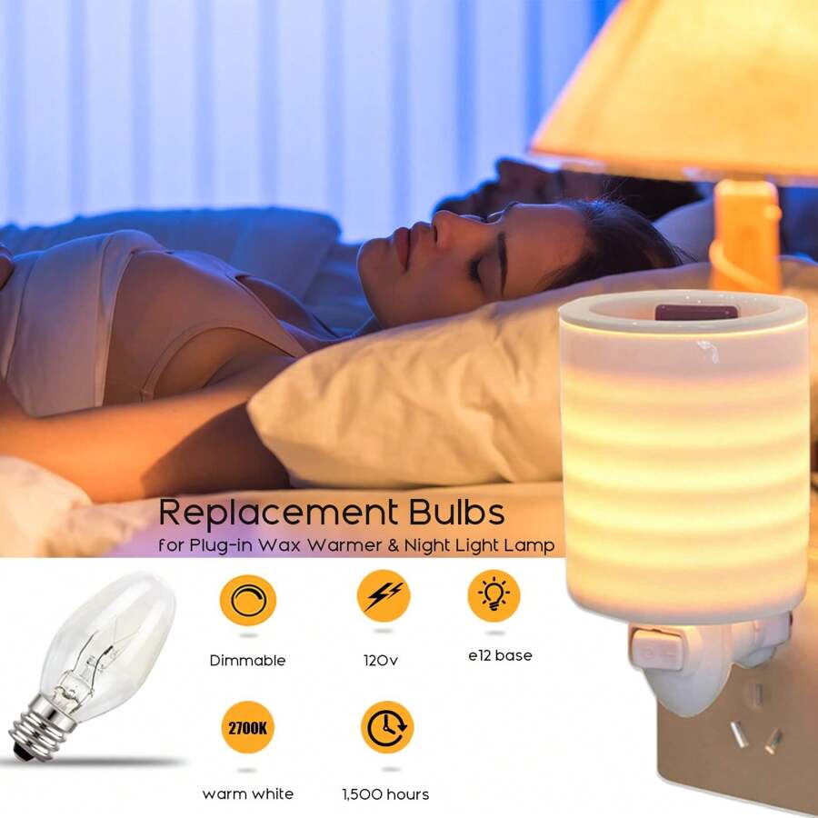 Light Bulb For Himalayan Salt Lamp PlugIn Night Light Replacement C7