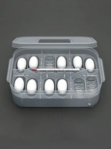 12-Cell Reptile Incubator With Built-In Thermometer For Snake Lizard And Other Reptile Eggs Hatching Box - White - View 1
