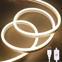 1M-3M 5v Touch Neon LED Strip Light 120LEDs/M With Fixing Clip Dimmable Touch USB Neon LED Light Silicone Waterproof Suitable For Kitchen Living Room Bedroom Mirror Lighting Decoration - Multicolor - View 13