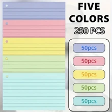 250pcs Flash Cards, A7 Revision Cards, Flashcards With Binder Rings And Index Cards Tabs, Ruled Flash Cards Revision, Spiral Record Cards And Cue Cards, Flashcards For Revision Study Record - Multicolor - View 3
