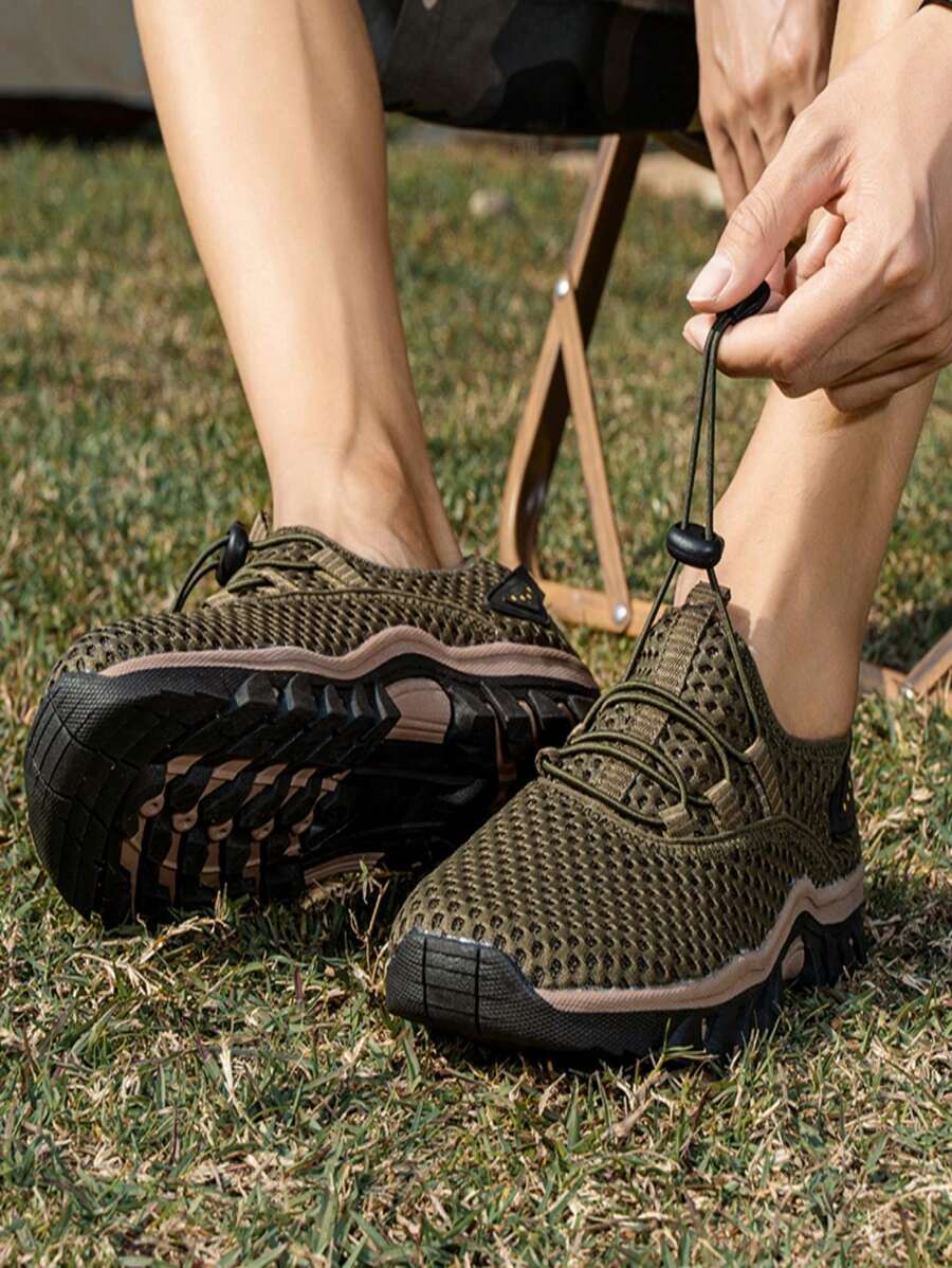 New Outdoor Hiking Shoes Mountaineering Shoes Camping Shoes Anti-Skid Wear-Resistant Breathable Quick-Drying Climbing Creek Shoes