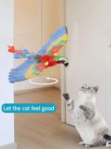 1 Stück automatisch rotierendes Papagei Dekor interaktives Katzen Spielzeug