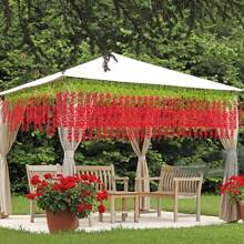 Artificial Wisteria Hanging Flowers Fake Wisteria Flower Garland Silk Vines Rattan Decor For Home Wedding Arch Wall Garden Greenery Bedroom Outdoor Office Party Decoration, Valentine Day, Gift Gifts Birthday Graduation,Garden Decor,Outdoor Plant,Gardening,Fake Flowers