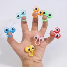 20pcs Eye Finger Puppet Googly Eyes Ring Party Favors Toys (Mixed Colors) - Multicolor - View 1