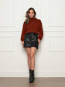 Women Sweaters - 鏽棕色 - 查看 5