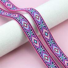 2 Meters Colorful Geometric Pattern Woven Lace Ribbon For Clothing, Bags, Shoes DIY Decoration - Multicolor - View 17