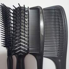 kit  Uso Diário Com 4  Peças Pente e Escova Acessórios de Beleza - Preto - Visão 4