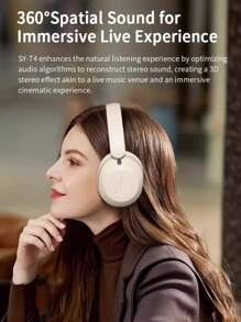 T4 True Wireless Earphones, Mini Wireless 5.3 Full Earphone, Suitable For Travel, School, Parties, Music, Gifts, ANC Active Noise Reduction ENC Noise Reduction Can Be Wirelessly Connected To A 3.5mm Cable, Low Latency Appearance, Multifunctional For Boys And Girls, Brothers, Holiday Gifts, Birthday Gifts, Compatible With Apple, Tablets, And Desktops As The First Choice