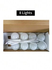 Makeup Mirror Light Usb Three-tone Dimmable Led Bulb For Vanity Mirror With Beauty Enhancing Function - White - View 8