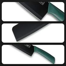 [Free Knife Cover]3pcs Kitchen Knife Set Sharp Cooking Tool For Home With Vegetable And Meat Knives, Suitable For Professional Chef