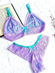 Women Sexy Lingerie Sets - Red Violet - View 3