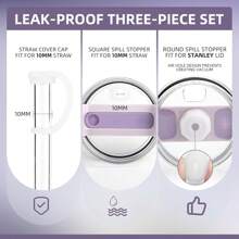 6 paquetes de pajitas reutilizables de repuesto para los vasos de 30 Oz y 40 Oz H2.0 con asa, con juego de tapones anti-derrames, cepillo de limpieza y tapa protectora para accesorios de vaso, cocina, regalo de Navidad