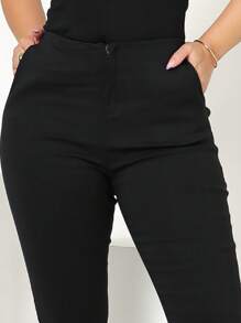 Women Pants - 黑色 - 查看 4