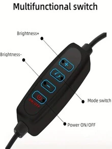 10" Ring Light With 43" Extendable Tripod Stand, 4 Mobile Phone Locator Clips LED Circle Lights With Phone Holder For LiveStream/Makeup/Video/ Compatible With All Phones - Black - View 7