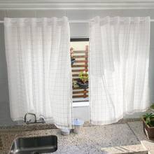 Kitchen Window Curtains - 白色 - 查看 3