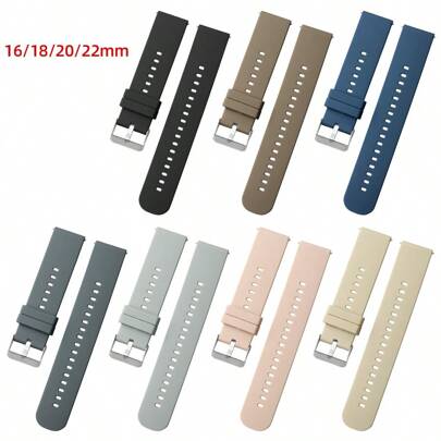 1 peça Pulseira Respirável de Silicone com Fivela de Pino Plano para Homens e Mulheres Compatível com Apple Watch de 38/40/41/42/44/45/49 mm Ultra/SE/8/7/6/5/4/3/2/1 e Samsung Galaxy Watch 6/5/4, Huawei Watch