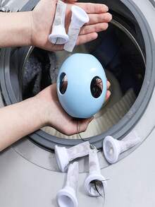 One Size Machine Washable Cleaning Ball, Reusable, Suitable For Drum Washing Machine, Washes Filter Tissue And Hairballs - Blue - View 1