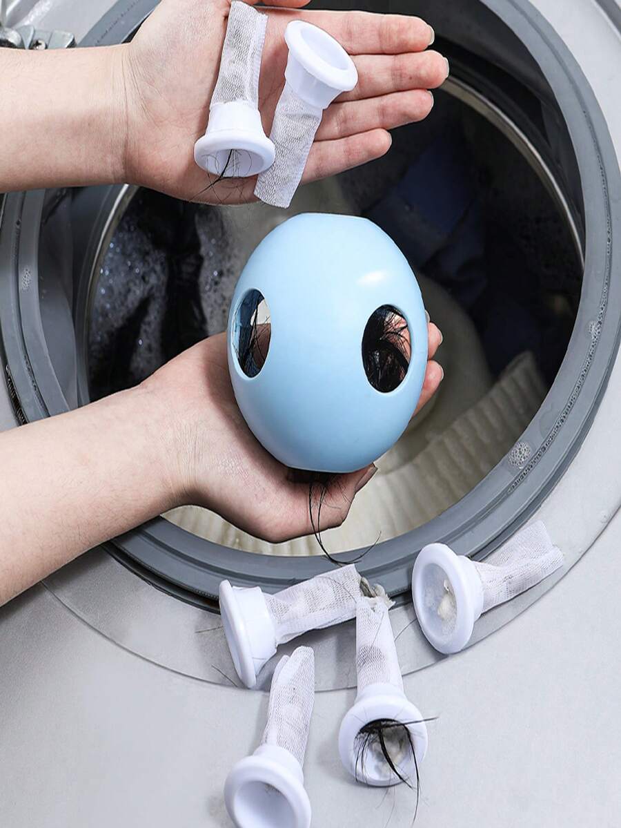 One Size Machine Washable Cleaning Ball, Reusable, Suitable For Drum Washing Machine, Washes Filter Tissue And Hairballs - Blue - View 1