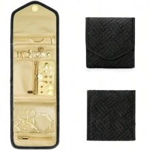 1 件可折叠珠宝收纳袋、珠宝卷袋、化妆包、防水旅行珠宝袋、便携式珠宝收纳袋、必备旅行配件太阳旅行酷炫返校