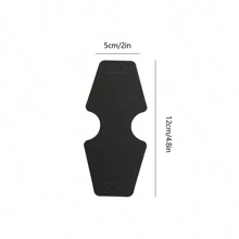 50pcs Foldable Cardboard Necklace Packaging Card, Elastic Hang Tag, Blank Folded Black & White Kraft Paper Hair Accessories Card Back To School,Room Decor - Black - View 2