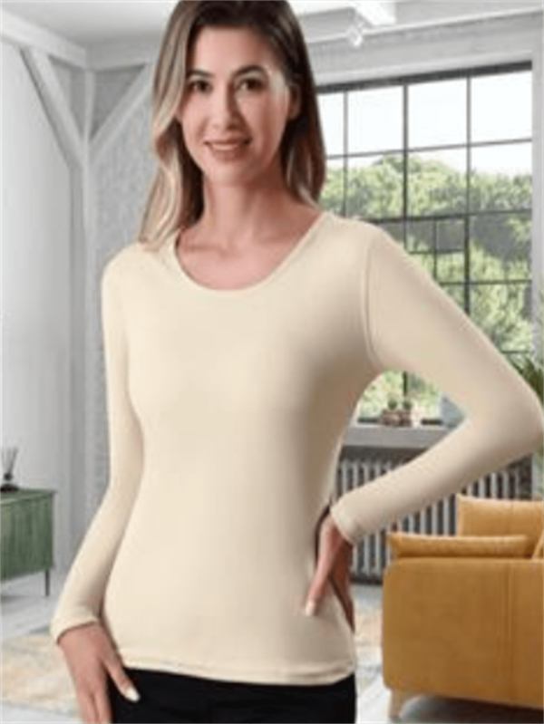Blusa Feminina Segunda Pele Camiseta Térmica Peluciada Inverno Frio
