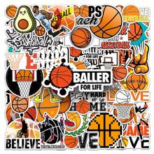 50pcs Basketball Sport Creative Fashion DIY Travel Suitcase, Laptop Decorative Stickers Back To School