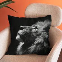 Bộ 4 Vỏ Gối Ném Thời Trang Sư Tử, Hổ, Da Báo Vỏ Gối Trang Trí Vỏ Gối Sofa Đệm Ngoài Trời Cho Ghế Sofa Giường Ghế - Màu xám đen - Xem 5
