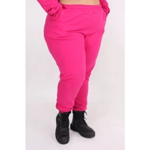 Plus Size Pants - Hot Pink - View 1