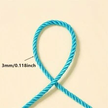 1入組5碼3mm 3股絞纏麻繩，聚丙烯麻繩，適用於家居裝飾配件DIY手工家紡裝飾 - Pick colors - 查看 2