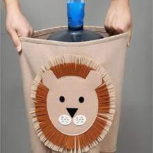 1pc Elephant & Lion Felt Storage Basket, Children Toy Organizer, Household Goods & Sundries Storage Bin, Laundry Hamper Love Valentine