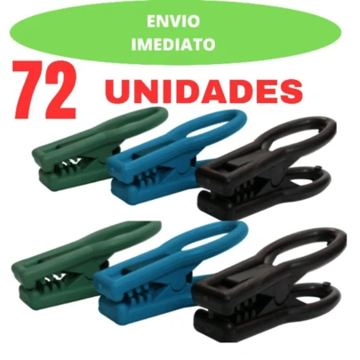 Kit 72 Prendedor Pregador De Roupa Prendedores Preto Extra Forte