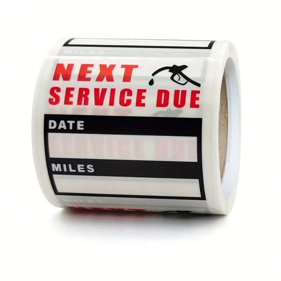 120 Sheets Per Roll Car Oil Change Sticker Maintenance Expiration Reminder Waterproof Window