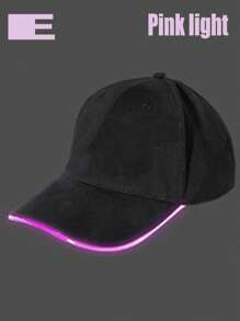 1 pieza de sombrero de fiesta brillante para clubes de baile en la calle, sombrero de béisbol luminoso Jiiguor con gorra LED intermitente y brillante accesorio de rendimiento de escenario de hiphop ajustable sombrero de béisbol LED fresco, fiesta de Navidad Halloween (luz azul)