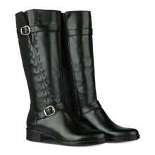 Women Mid-Calf Boots - 黑色 - 查看 3