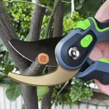 Tijeras de podar de derivación, podadera de jardinería de alto rendimiento, tijeras de podar profesionales para jardín con hojas de acero SK5 afiladas, herramienta de jardín ideal - Negro - Ver 6